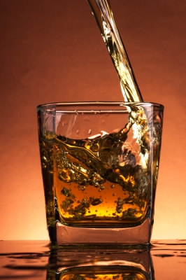 Whiskey Splash In A Glass